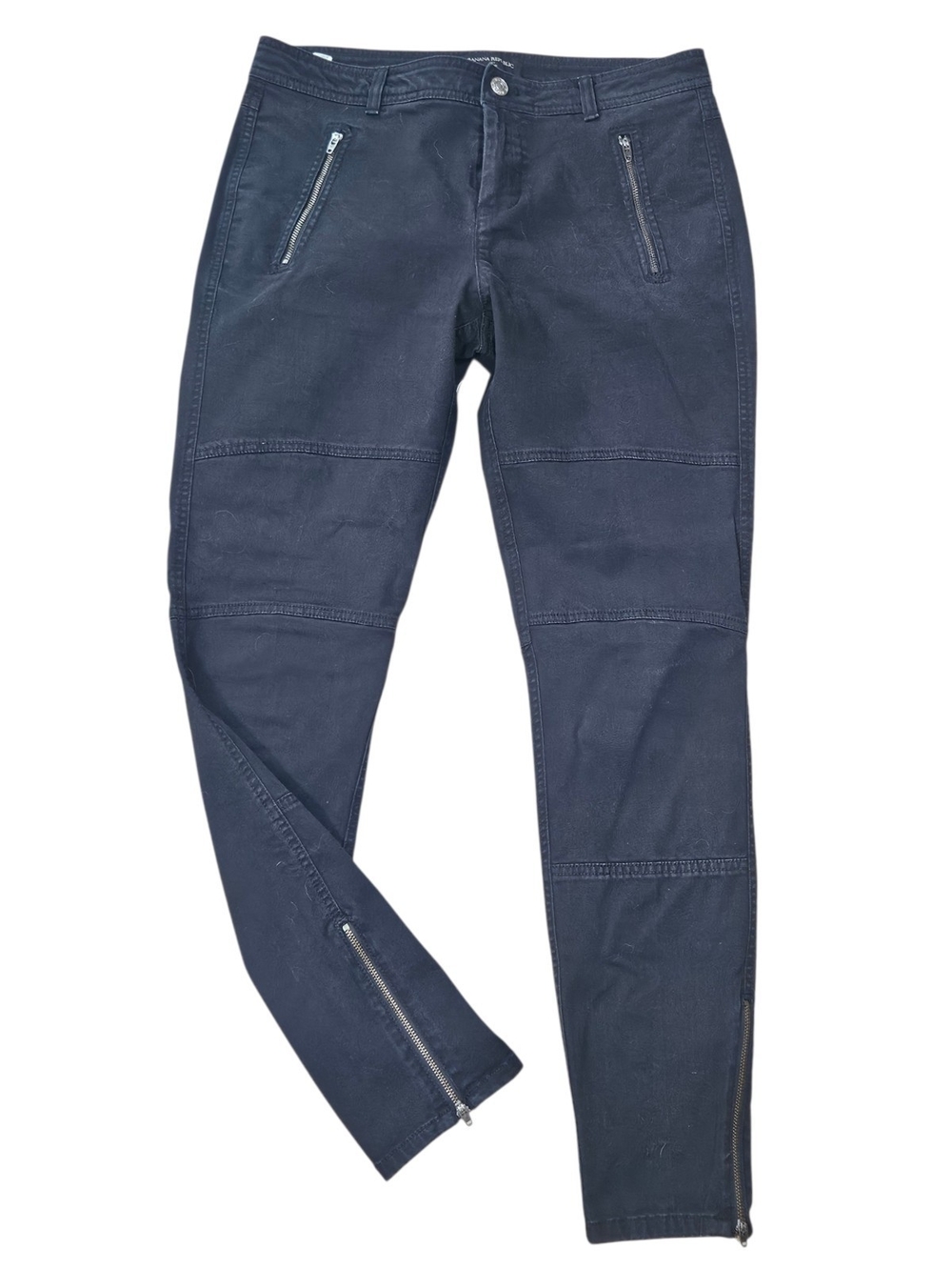 Banana Republic Black Skinny Jeans with Zip Ankles And Pockets
